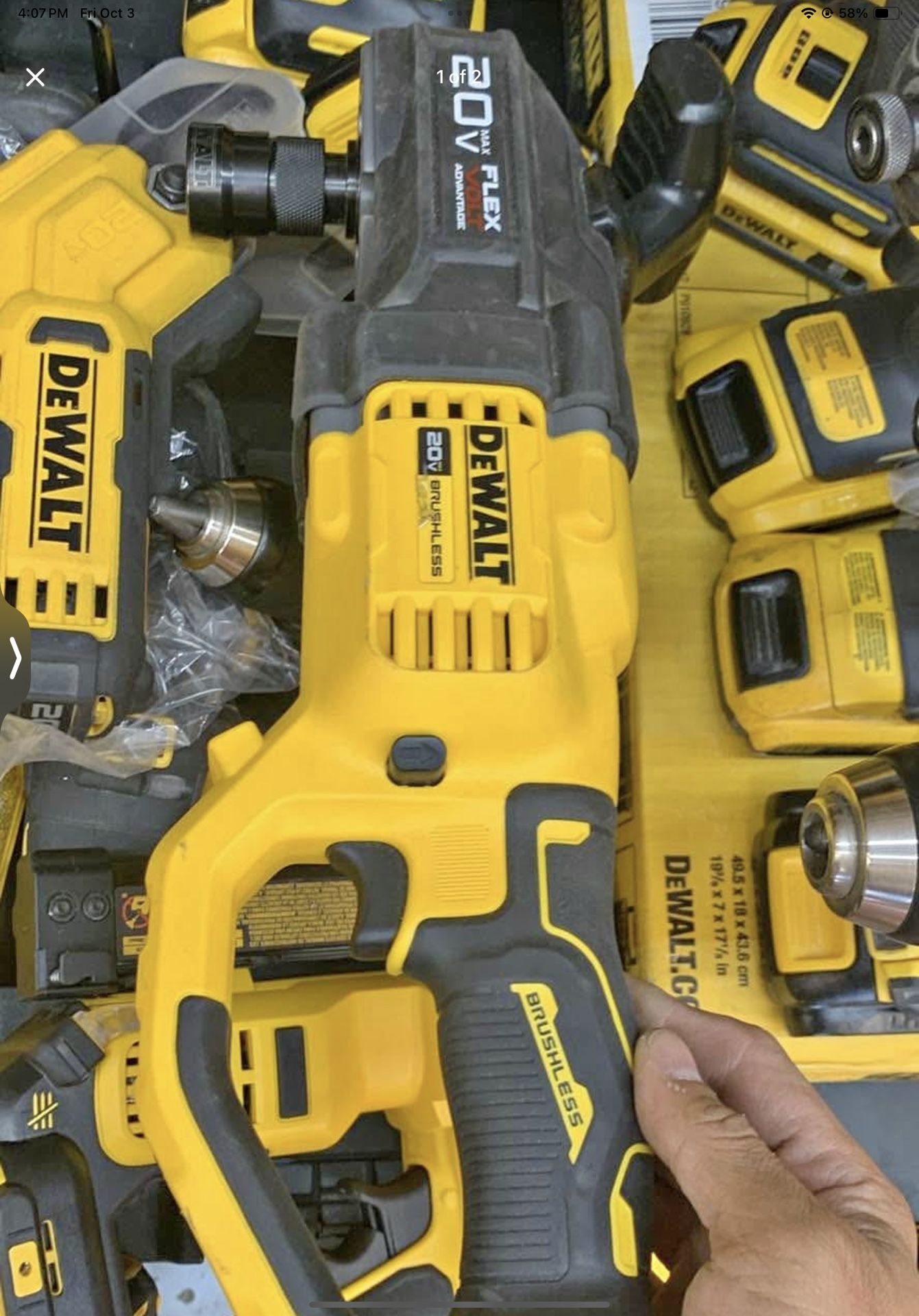 Dewalt 20v Max Brushless 7/16 Quik Change Stud And Joist Drill Tool Only