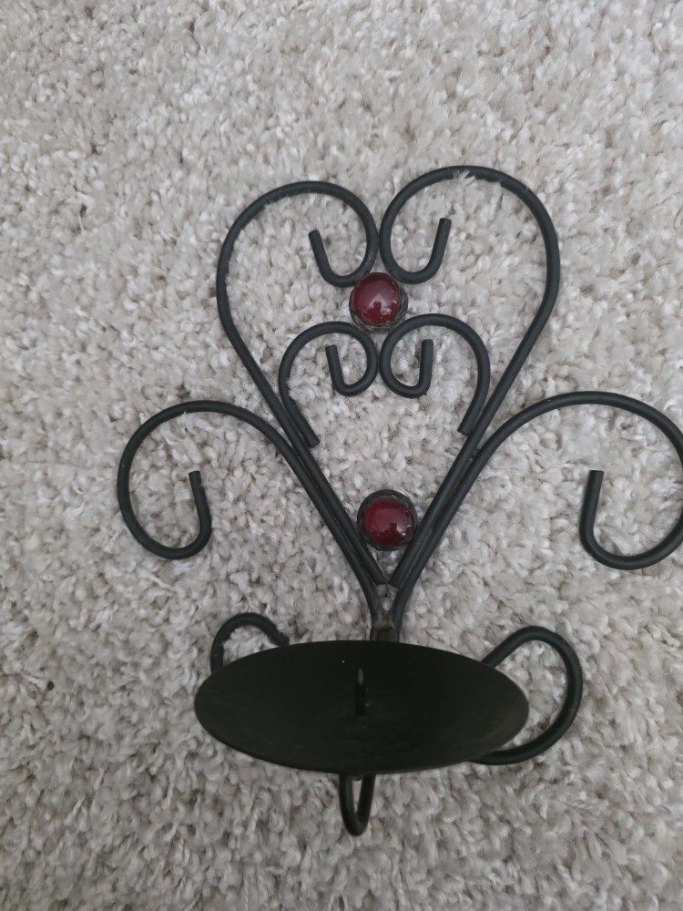 Candle Holder. Wrought Iron.