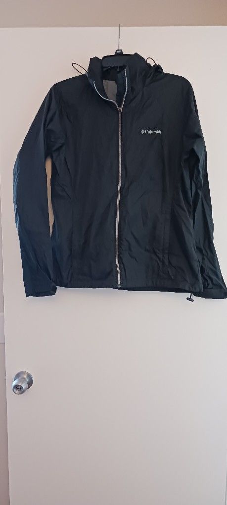 Colombia Ladies Hooded Packable Jacket, Black