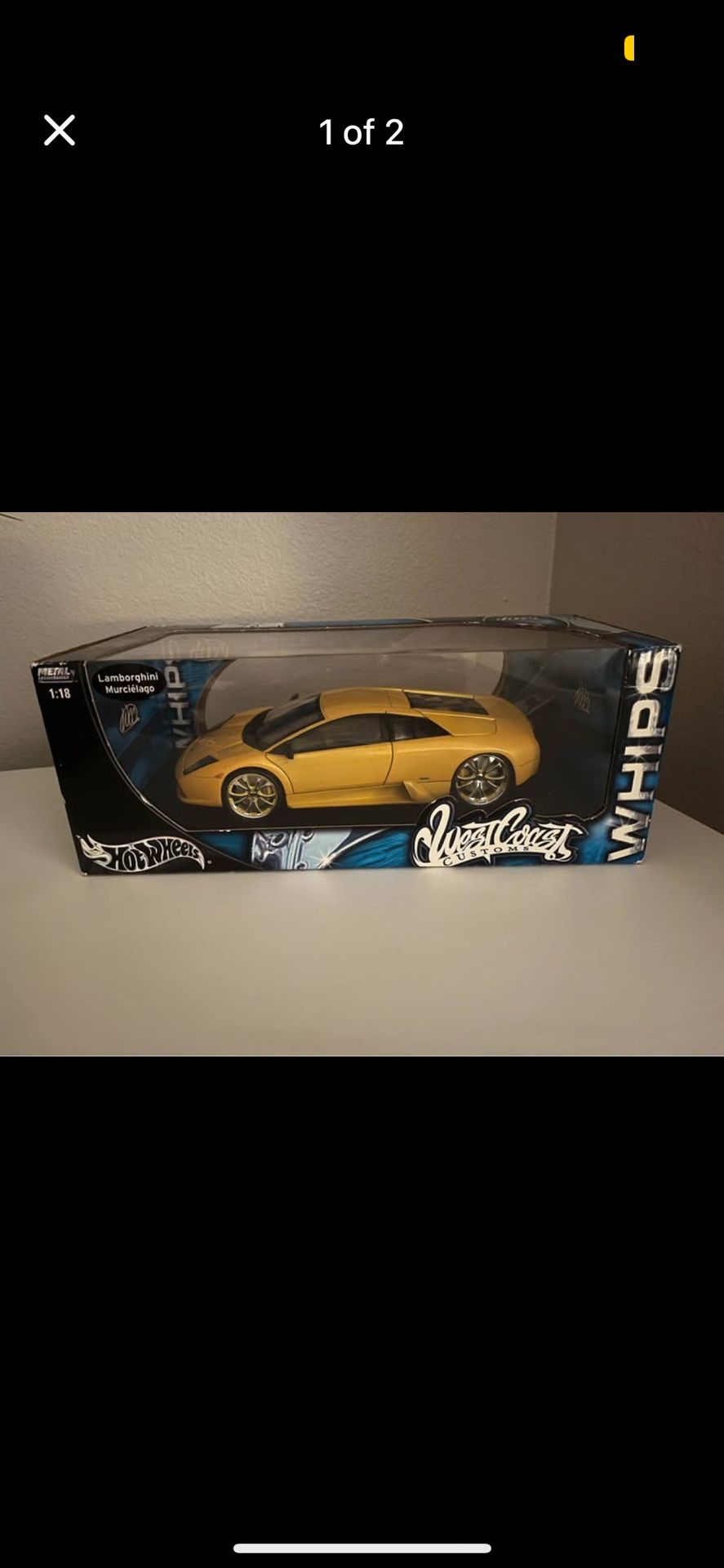 New Hot wheels die cast car 1:18 west coast customs whips Lamborghini Murcielago yellow