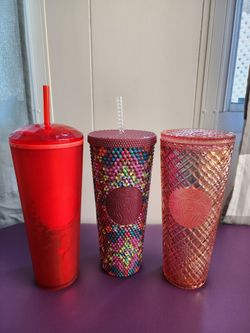 3 Starbucks  24 Oz cup