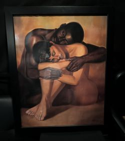 Black Art Work Framed