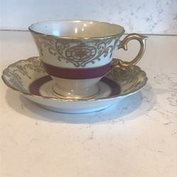 Vintage CHIYODA HIN Bone China Teacup And Saucer 