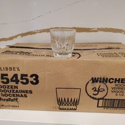 NEW Libbey 15453 5 1/2 oz Rocks Glass Winchester Restaurant Bar Duratuff Clear Glasses Heavy Duty 