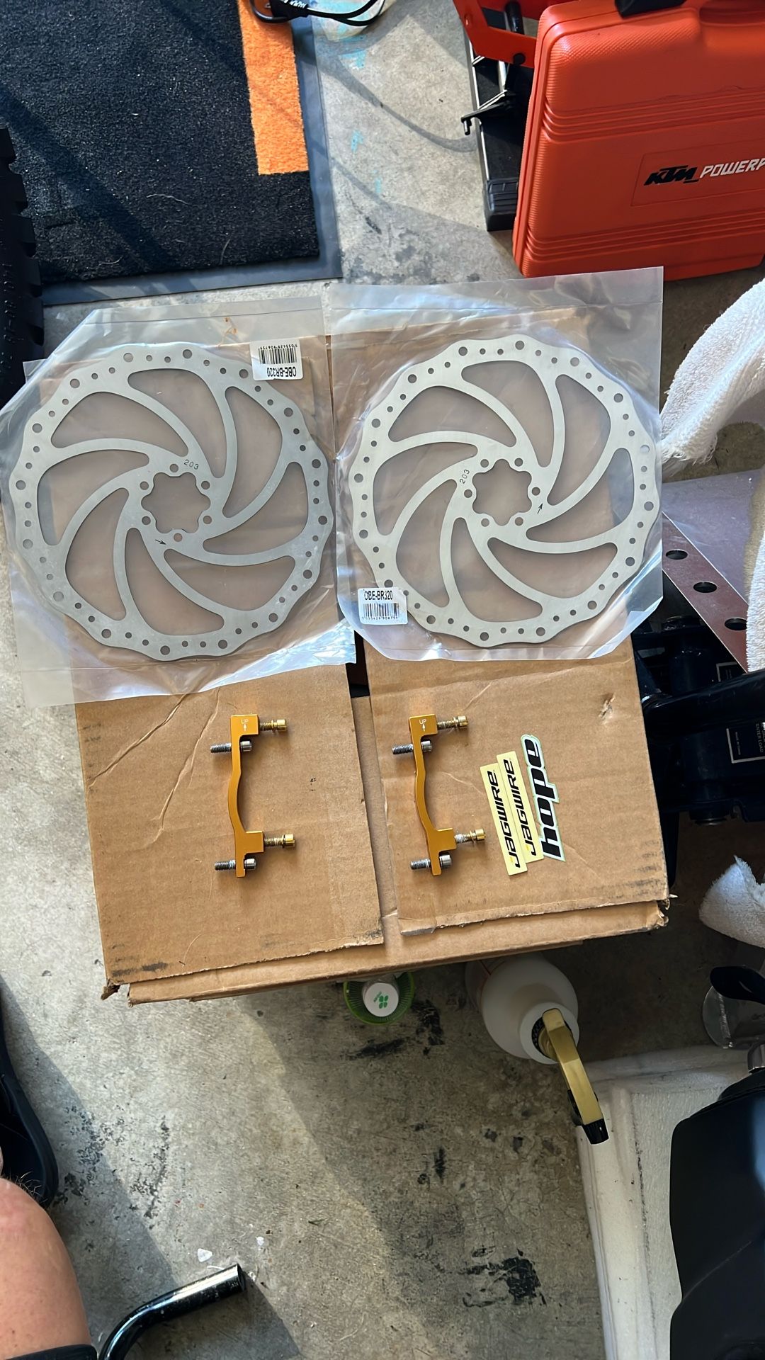 Front And Rear Rotors With Brackets And Hardware