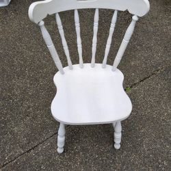 Wood Chair  with seat cushion