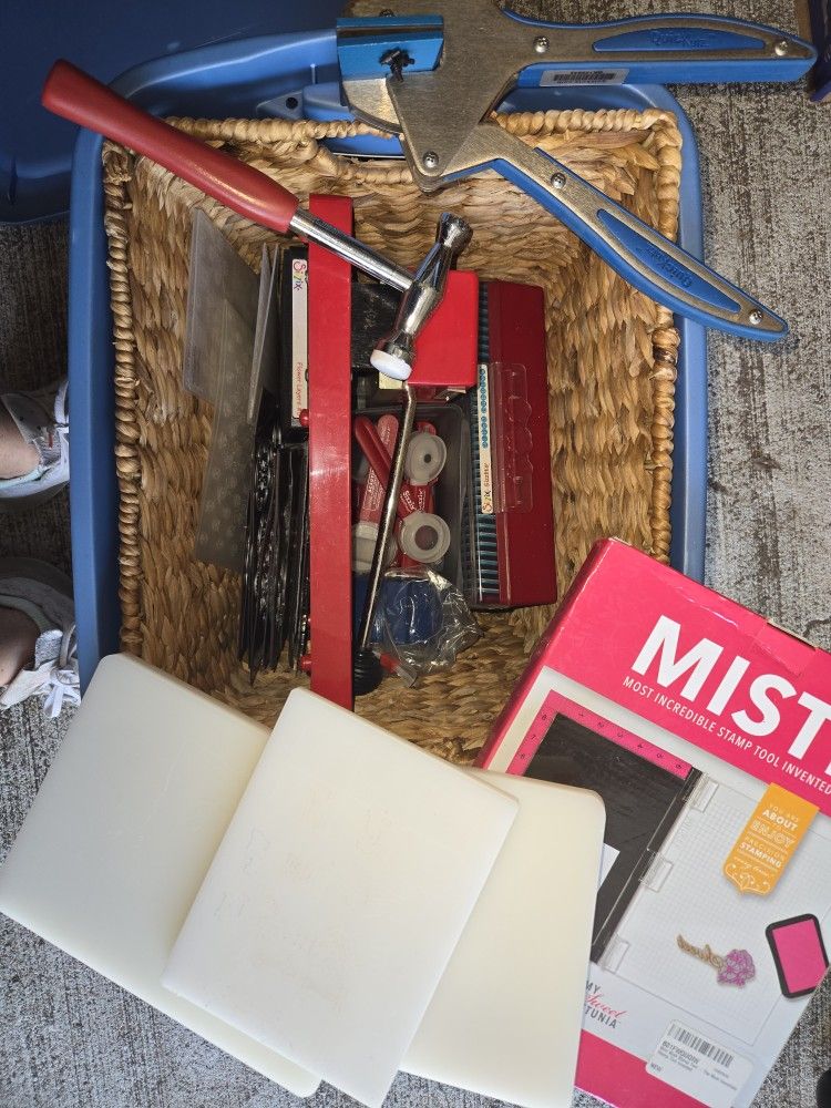 Sizzix, Misty, sticker makers, papers die cuts, and stickers craft bundle.