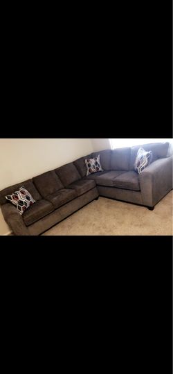 Gray Fabric Sectional Sofa