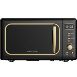 FRIGIDAIRE EMW788RETRO 0.7 cu. ft. Retro Microwave, Black- Gold