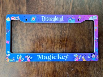 Disneyland magic key license plate frame