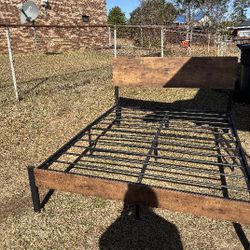 Queen Sized Platform Bed W/O Matttess