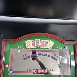 RARE 3D Poker Pub Mirror Sign Hang Wall Art By Designstyles 27” X 17.5”