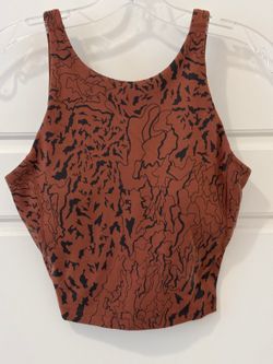 Lululemon Brown Black Abstract Print Sports Bra