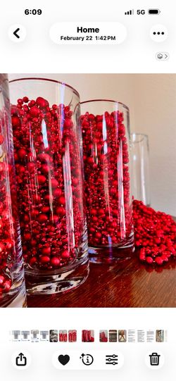 Beautiful, Quality long red bead stands for Valentines Day, Birthdays, Wedding, Celebrations