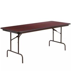 2 Heavy Duty Wooden Folding 6 Ft Tables In Excellent Condition. $200 For Both Or 150 Ea.