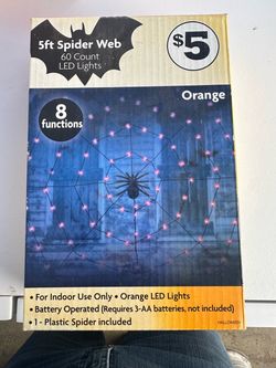 5ft Halloween Spider Web LED Light Set