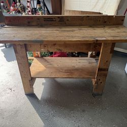 Vintage workbench from The Home Depot “The Original DIY Warehouse”