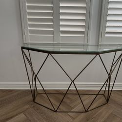 Glass Console Side Table