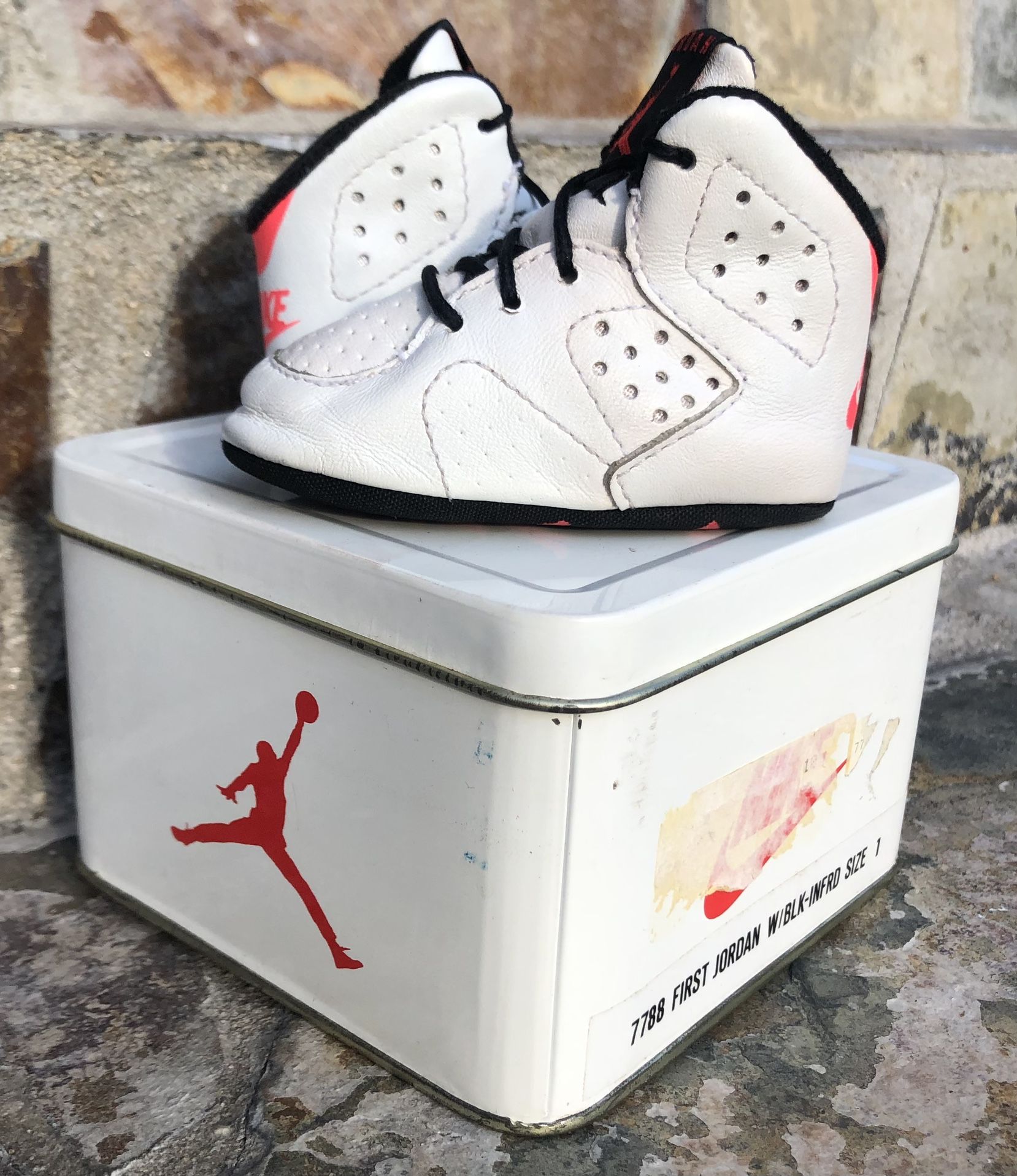 Vintage Nike Air Jordan VI Infrared 1991 Toddler Sz 1 * Sb Dunk Force 