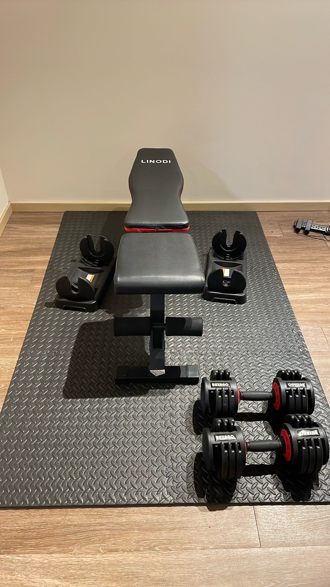 Home Gym Mat And Bench (weights not Included)