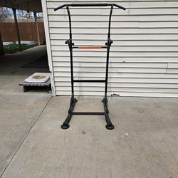 Adjustable Height Pull Up And Dip Station