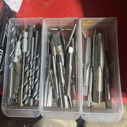Assorted Drill Bits And Taps