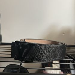 Designer black monogram belt 