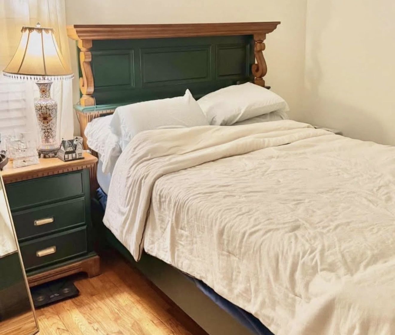 QUEEN SIZE SET, One Bed Frame, One Night Stand, One Dresser REAL WOOD