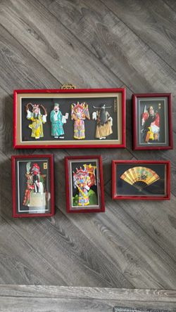 Asian Boxed Chinese Wall Art Decor