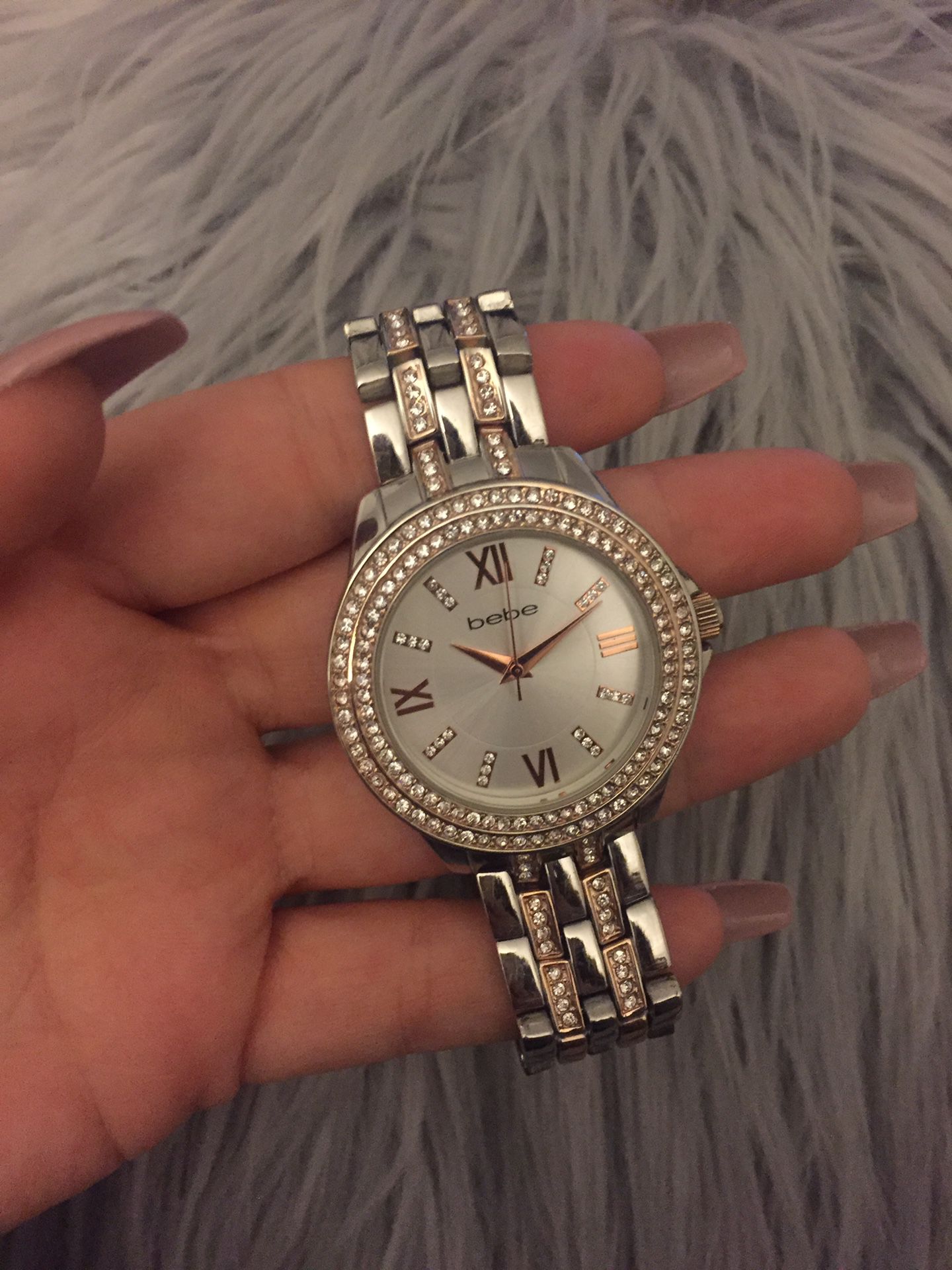 BEBE GOLD SILVER WATCH (authentic)