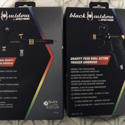 Black widow Gravity Feed Dual Action Trigger Airbrush 0.3MM & 0.5MM / 0.2MM  & 0.3MM