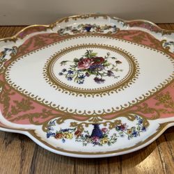 Andrea By Sadek Oval Serving Platter Plate Dish Bouquet Pattern 12.5 X 10 Floral. Condition is pre owned and is in very solid and respectable shape.  