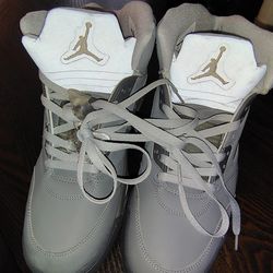 Nike Air Jordan 5 Retro "Wolf Grey" sneakers.  Size 12