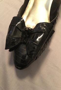 Women’s Eel Skin shoes-10M/black