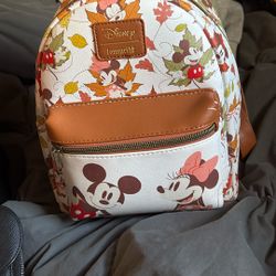 Loungefly Mickey And Minnie Fall Backpack 