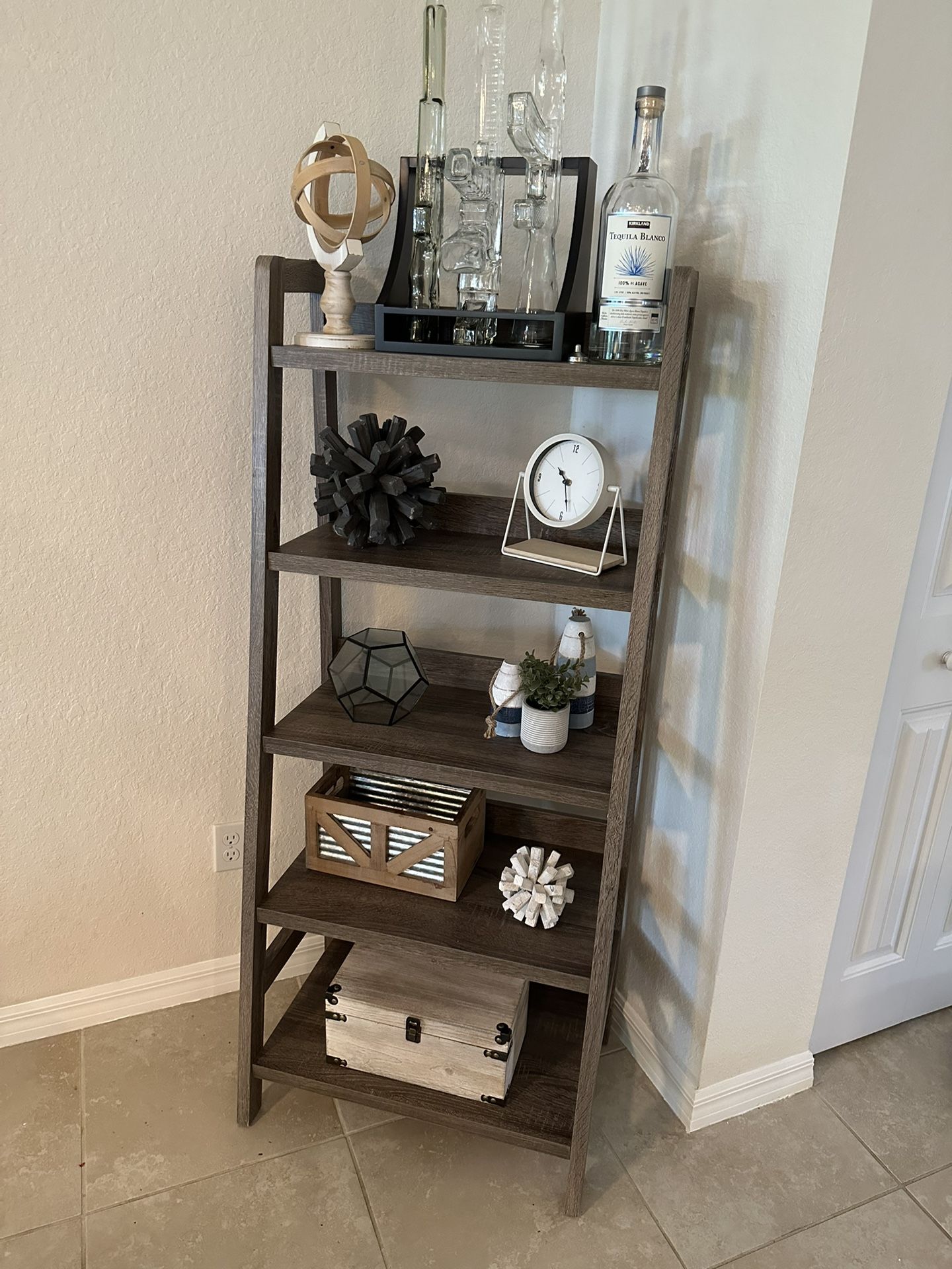 Ladder Shelf w/ Decorations