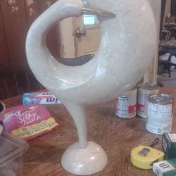 18" 1970's Maitland Smith Style Marble Bird Sculpture
