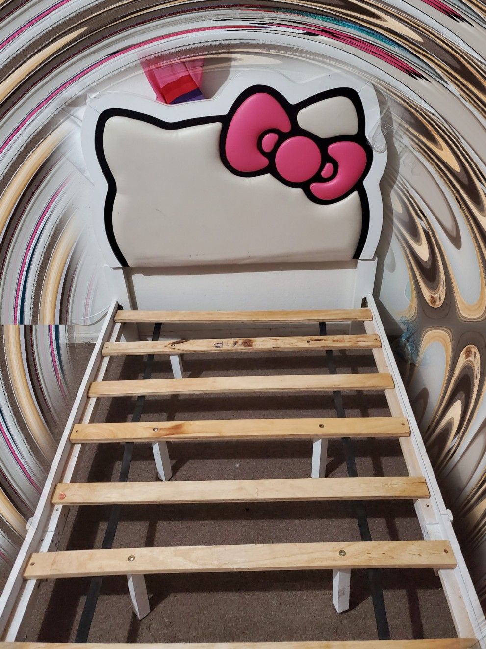 Hello Kitty twin bed frame