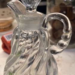 Rare Vintage Swirl Glass Cruet with original Stopper.