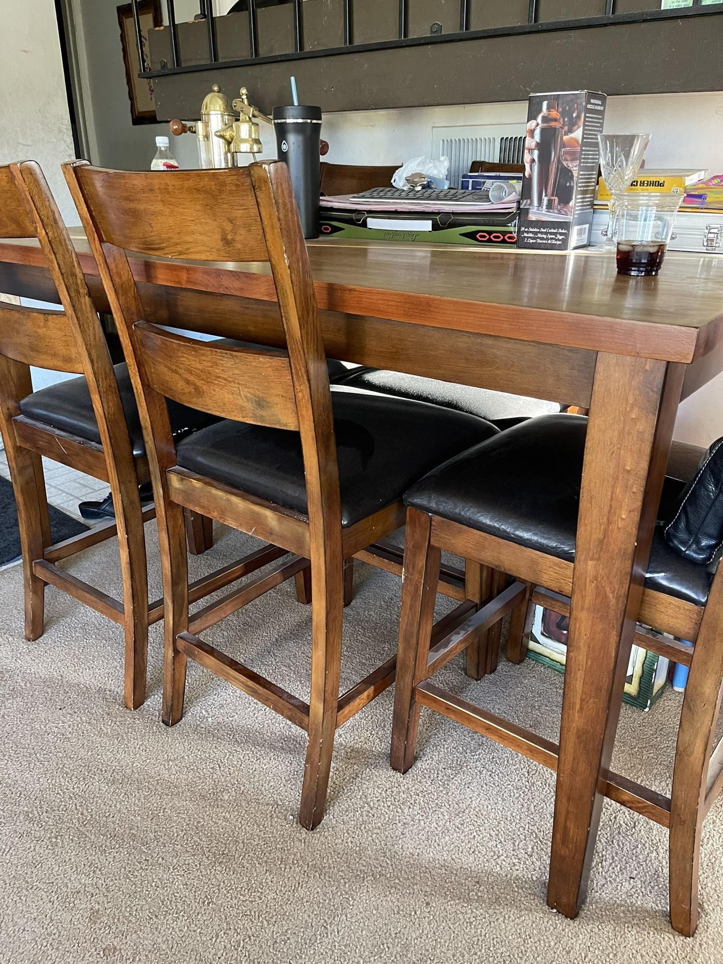 Height Dining Table Set Of 4 Chairs