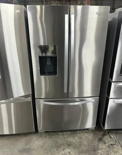 Whirlpool 3-Door Fridge w/ Ice Maker, Stainless
