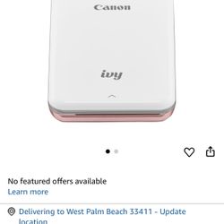 MINI CANON PHOTO PRINTER IVY - WITH 40 PRINTING SHEETS