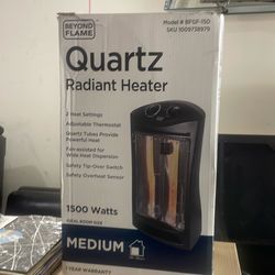 living zone 1500-Watt Black Electric Tower Quartz Infrared Space Heater