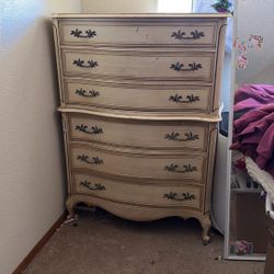 Tall 6 Drawer Vintage Dresser