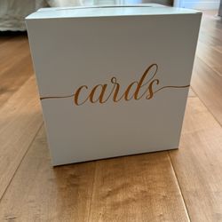 White And Gold Card Box