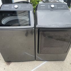 Black Platinum Samsung Washer & Electric Dryer Set