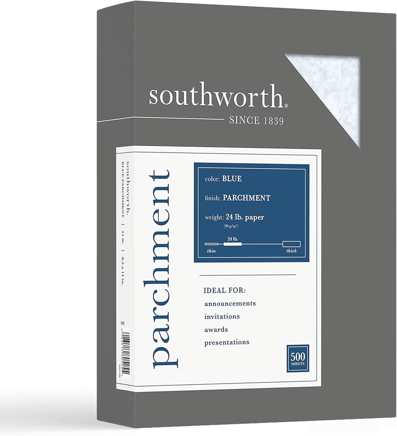 Southworth 8.5-inch x 11-inch Specialty Paper, 24 lbs., 100 Brightness, 500/Box
