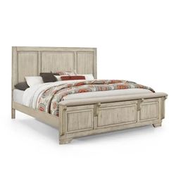 King Size Bedroom Panel Bed Frame Set 