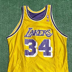 Champion Lakers Shaquille O’ Neal Jersey Vintage Sz 52 2XL 