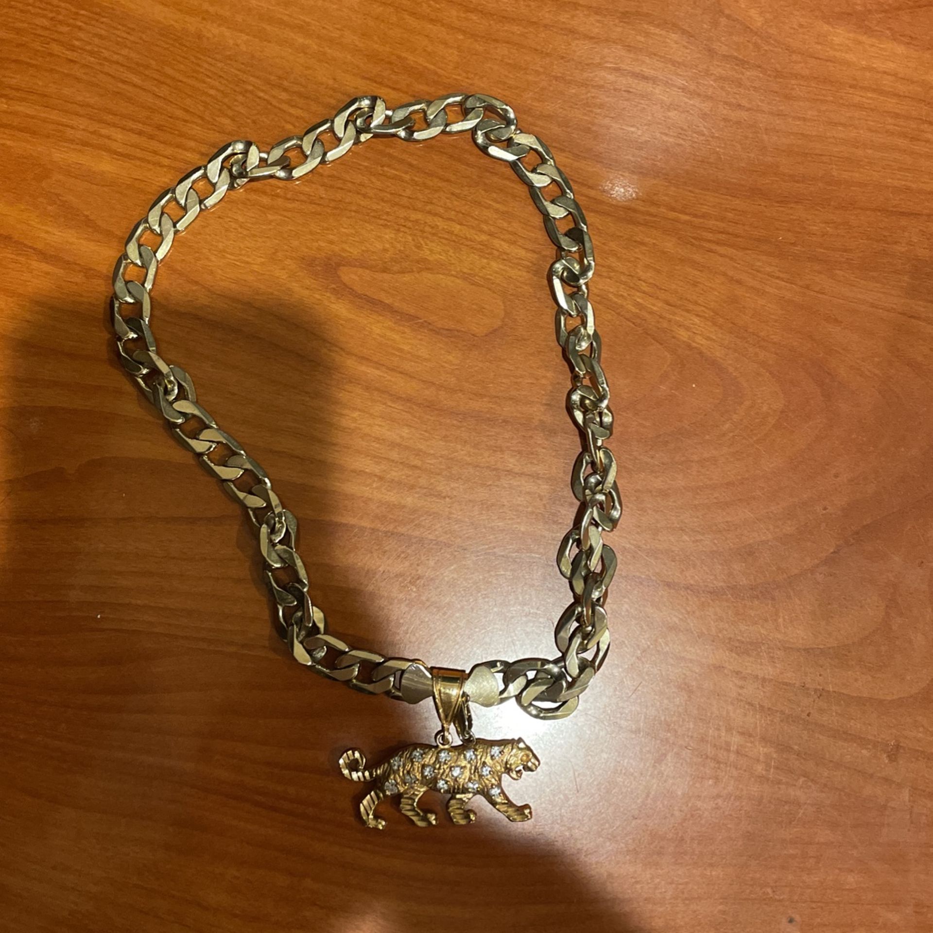 Costum Jewelry Tiger Chain Gold Plated